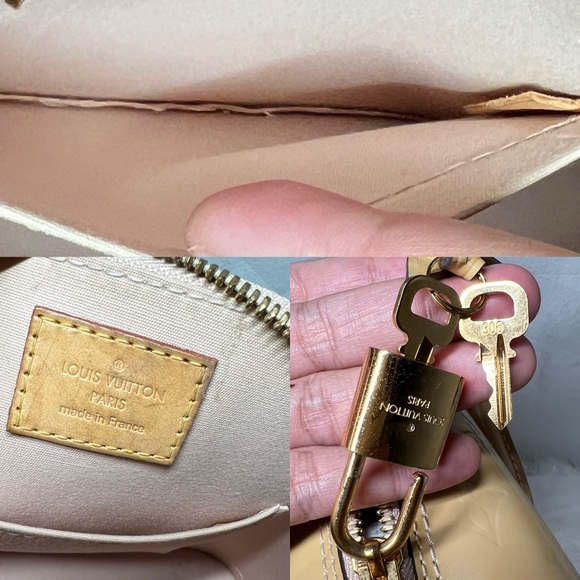 Louis Vuitton Alma Vernis Bb Beige Patent Leather Shoulder Bag - Picture 15 of 16